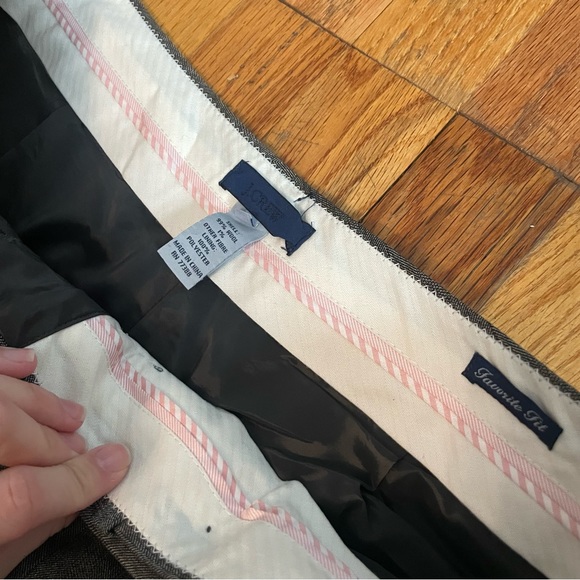 J.Crew Perfect Fit Gray Pinstripe Suit Pants size 10 - Picture 6 of 7